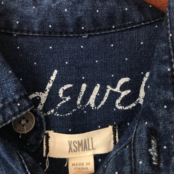 m a d e w e l l ♡ Chambray Dot Top XS - Picture 4 of 8